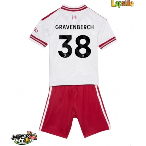 Liverpool Ryan Gravenberch #38 Vieraspaita Lapsille 2026-27 Lyhythihainen (+ shortsit)